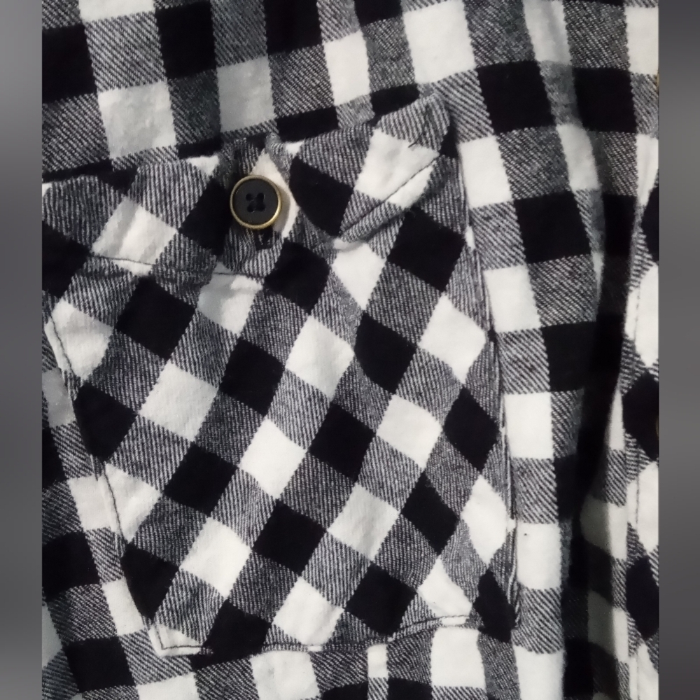 Bit & Bridle Black and White Checkered Blouse - Picture 3 of 7